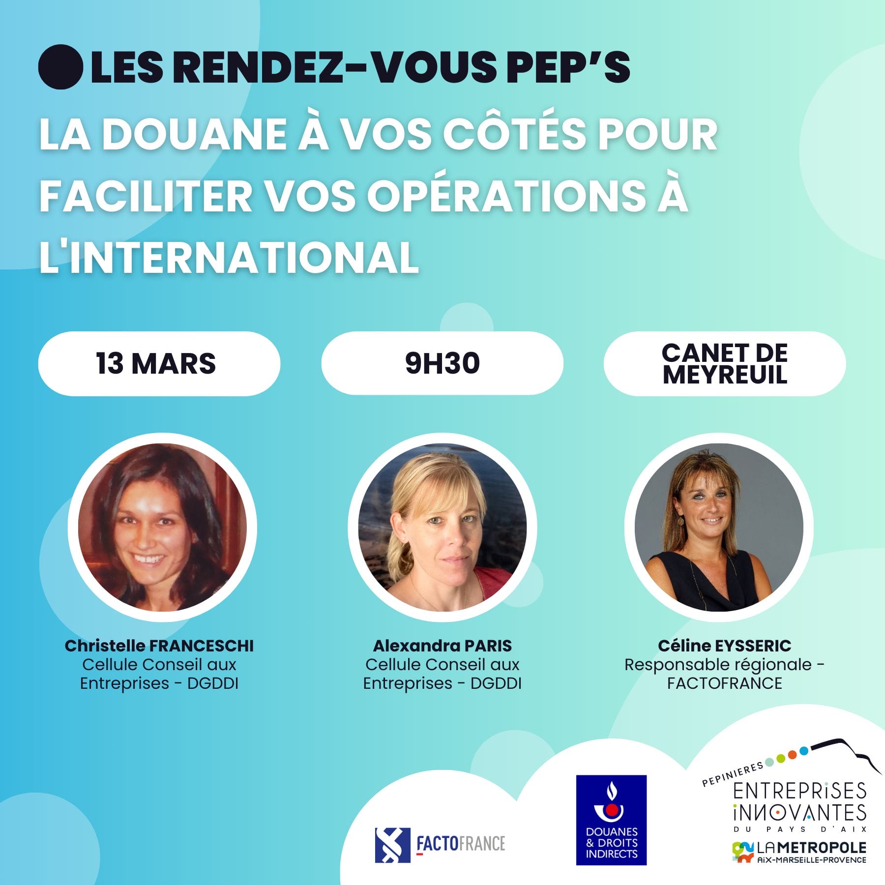 LES RENDEZ-VOUS PEPS - Douanes